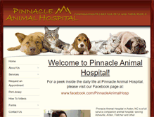 Tablet Screenshot of pinnacleanimalhospital.com